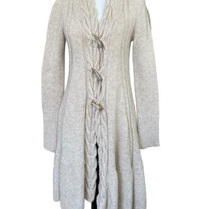 Anthropologie  "angel of the north" long natural cream sweater